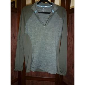 Adidas 1/4 Zip Golf Jacket Thumb Hole Front Pocket